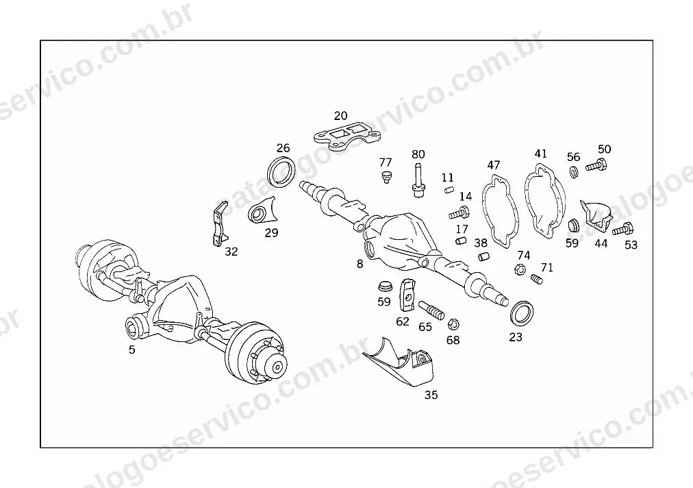 Vista explodida do Catálogo de Peças Mercedes-Benz L 1118 (4)
