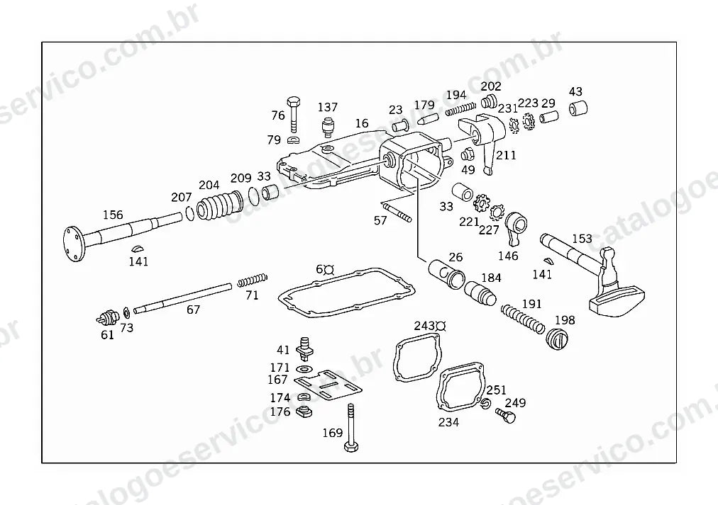Vista explodida do Catálogo de Peças Mercedes-Benz L 1313 e L 1316 (2)