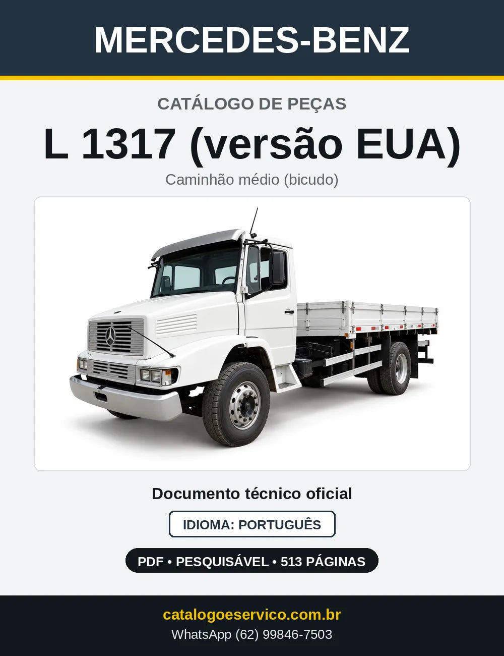 Capa do Catálogo de Peças Mercedes-Benz L 1317 (versão EUA)