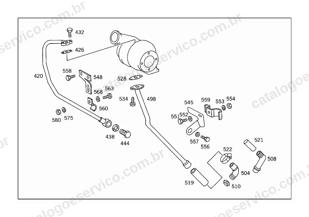 Vista explodida do Catálogo de Peças Mercedes-Benz L 1319 (versão EUA) (1)