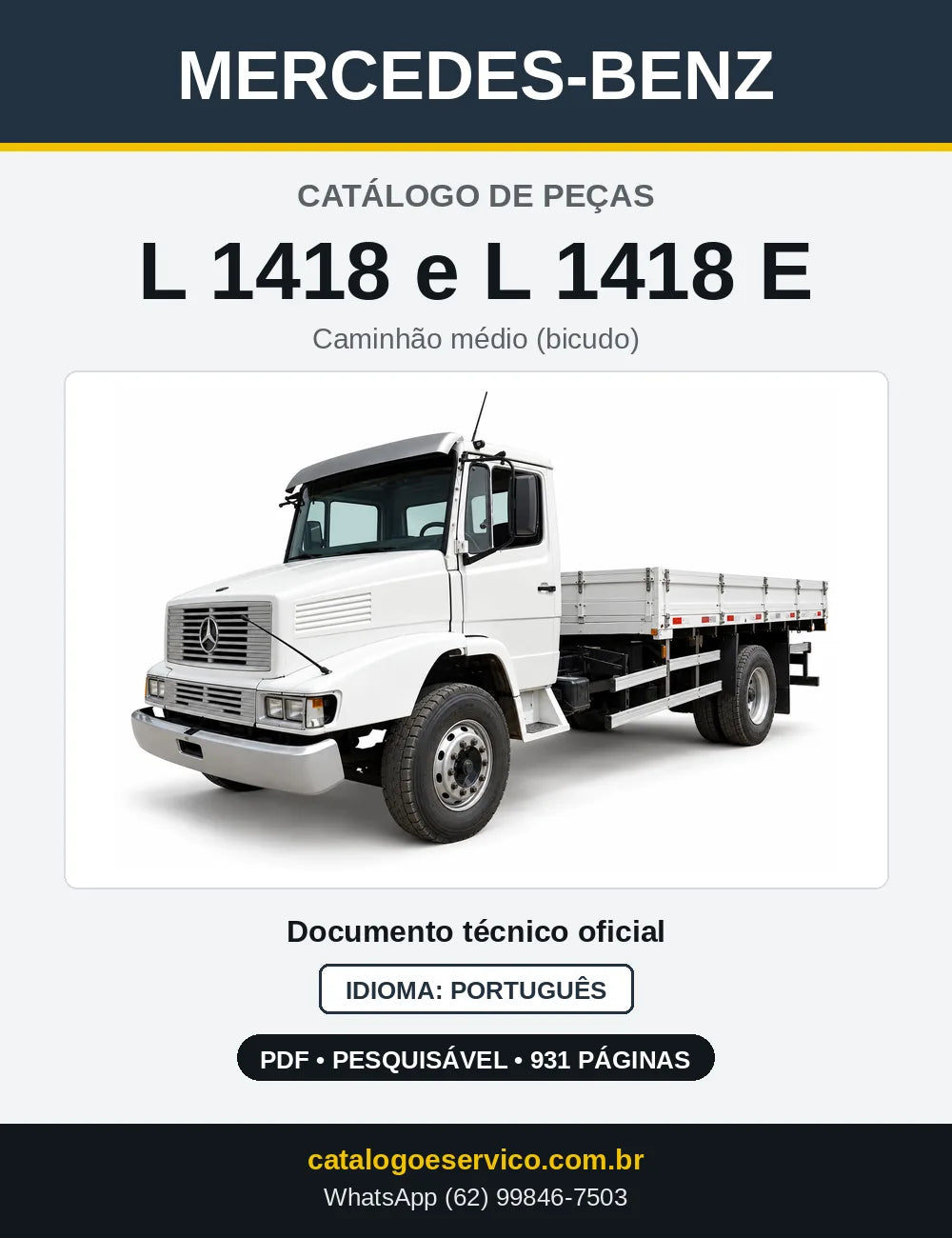 Capa do Catálogo de Peças Mercedes-Benz L 1418 e L 1418 E
