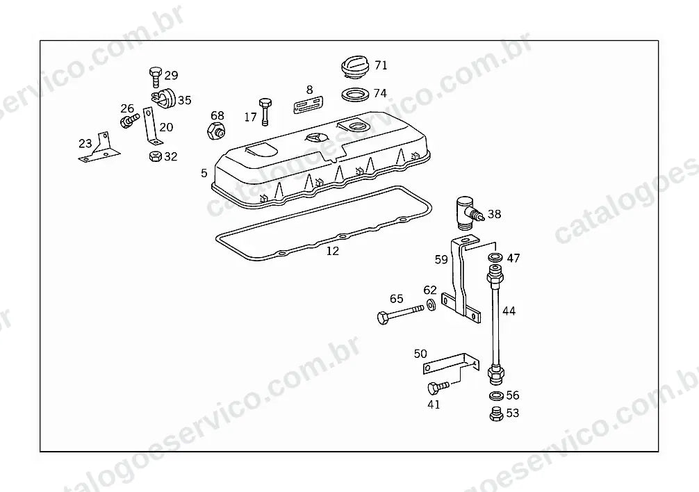 Vista explodida do Catálogo de Peças Mercedes-Benz L 1419 (versão Argentina) (3)