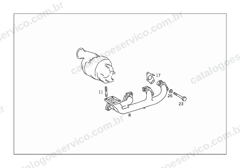 Vista explodida do Catálogo de Peças Mercedes-Benz L 1419 (versão Argentina) (4)