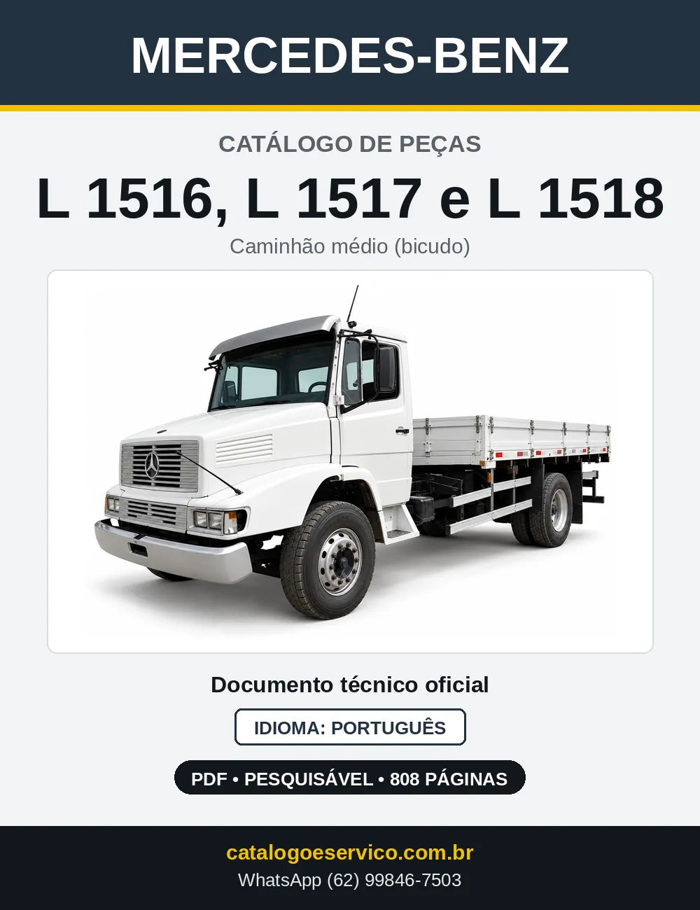 Capa do Catálogo de Peças Mercedes-Benz L 1516, L 1517 e L 1518