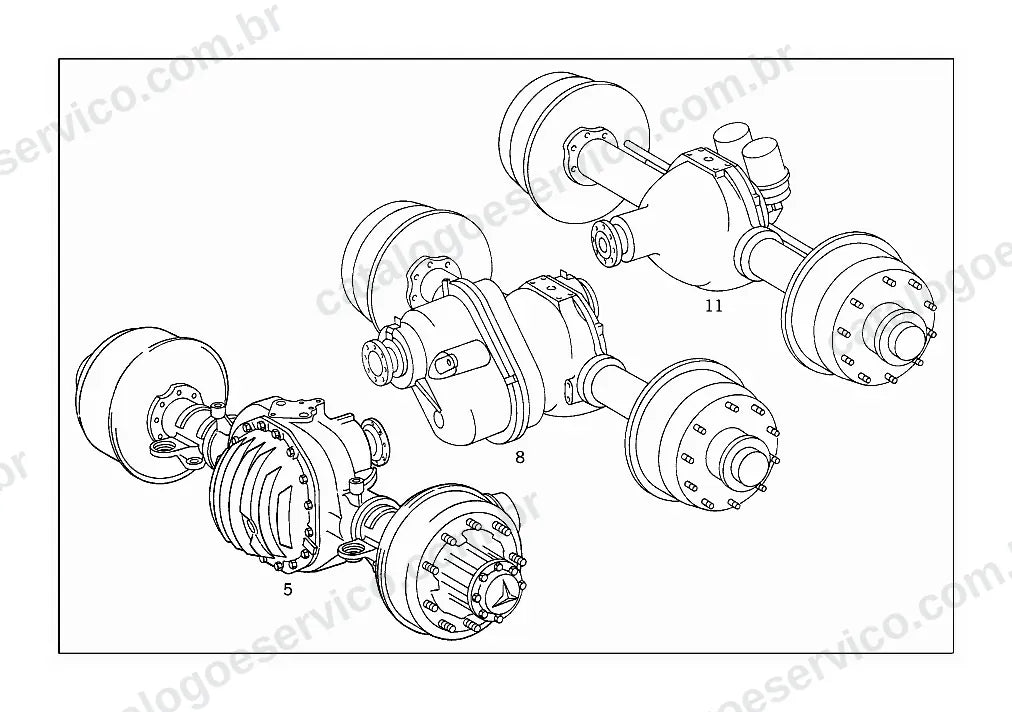 Vista explodida do Catálogo de Peças Mercedes-Benz L 1518 e LS 1518 (4)