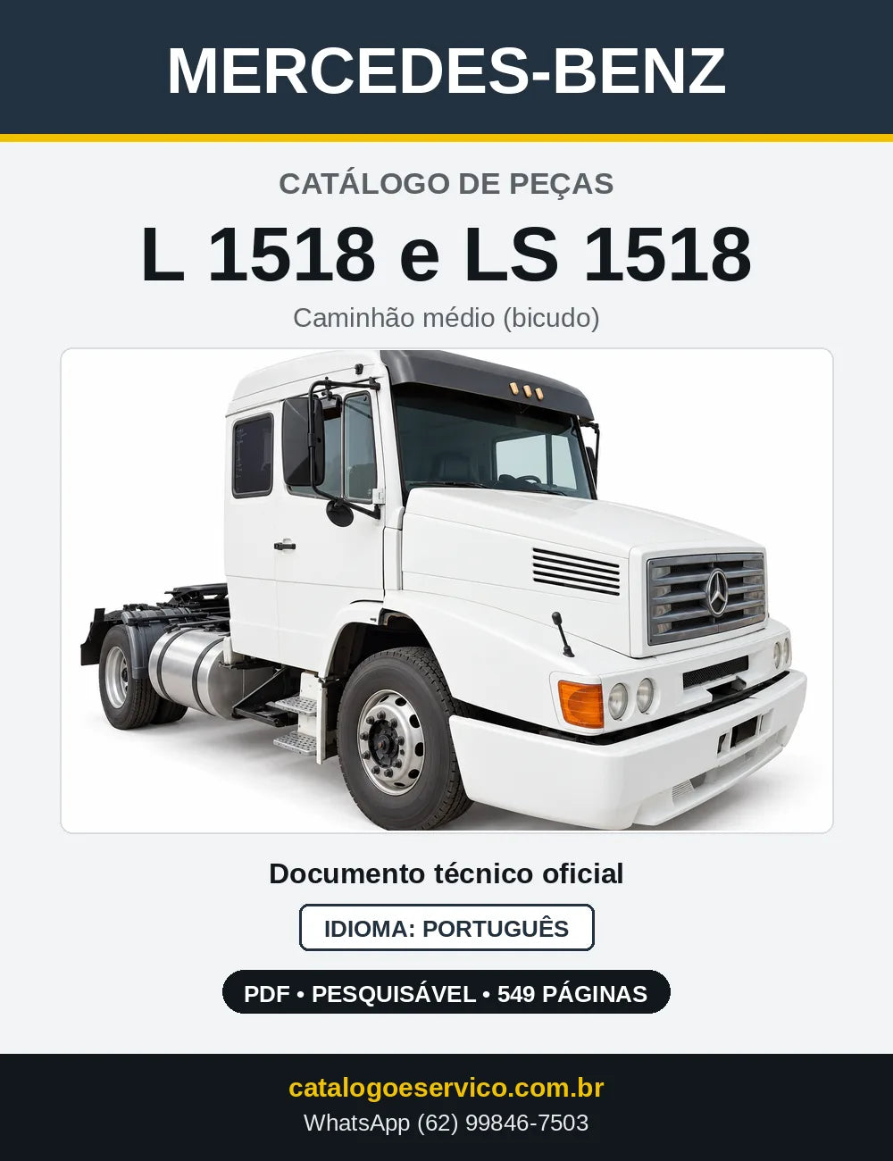 Capa do Catálogo de Peças Mercedes-Benz L 1518 e LS 1518
