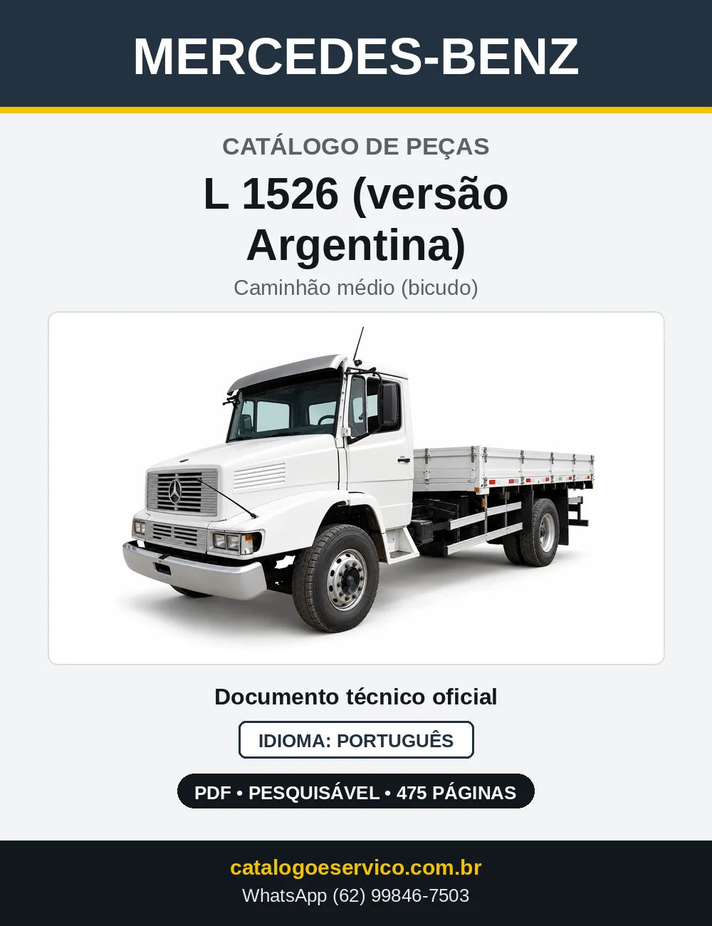 Capa do Catálogo de Peças Mercedes-Benz L 1526 (versão Argentina)