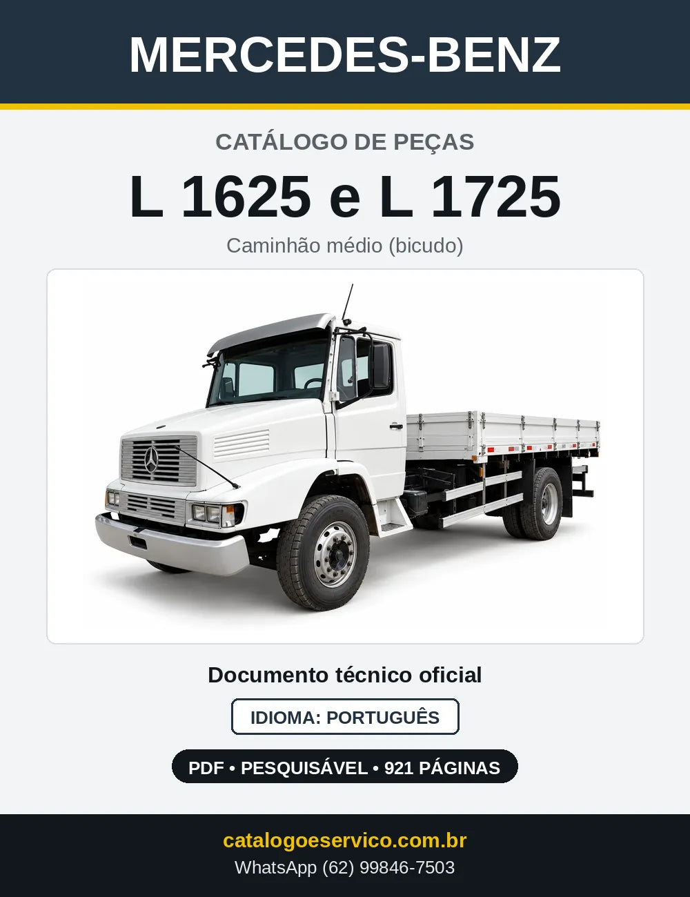 Capa do Catálogo de Peças Mercedes-Benz L 1625 e L 1725