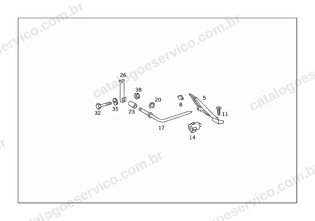 Vista explodida do Catálogo de Peças Mercedes-Benz L 1634 (4)