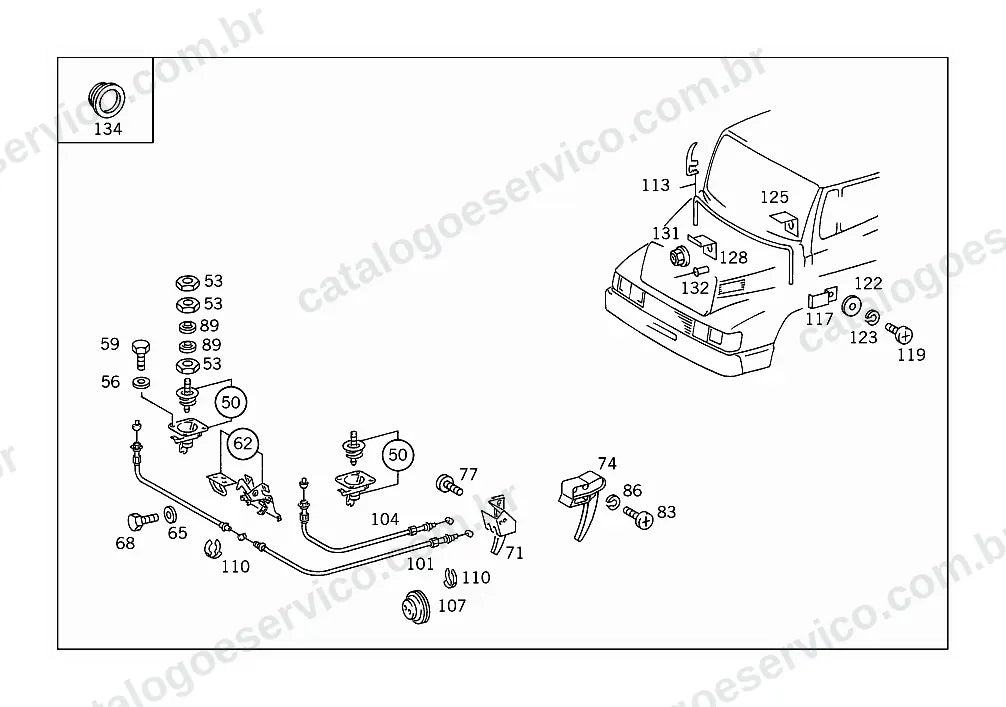 Vista explodida do Catálogo de Peças Mercedes-Benz L 1945 (3)