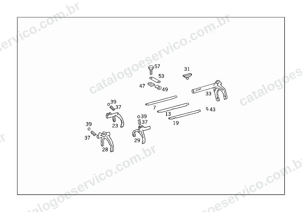 Vista explodida do Catálogo de Peças Mercedes-Benz L 2013 e L 2014 (1)