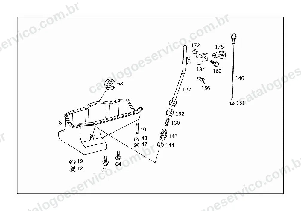 Vista explodida do Catálogo de Peças Mercedes-Benz L 2121 e L 2221 (versão Argentina) (1)