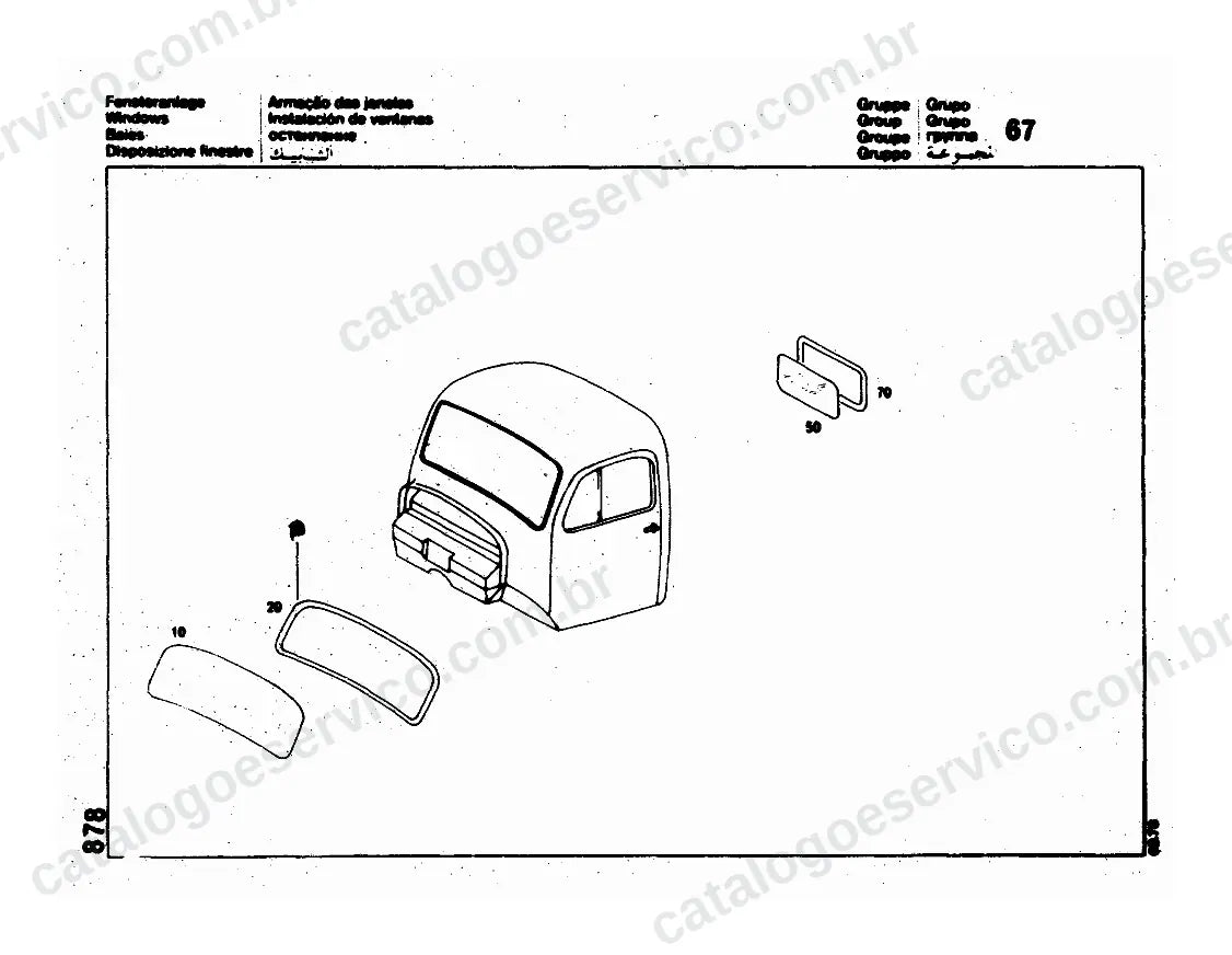 Vista explodida do Catálogo de Peças Mercedes-Benz L 312 (2)