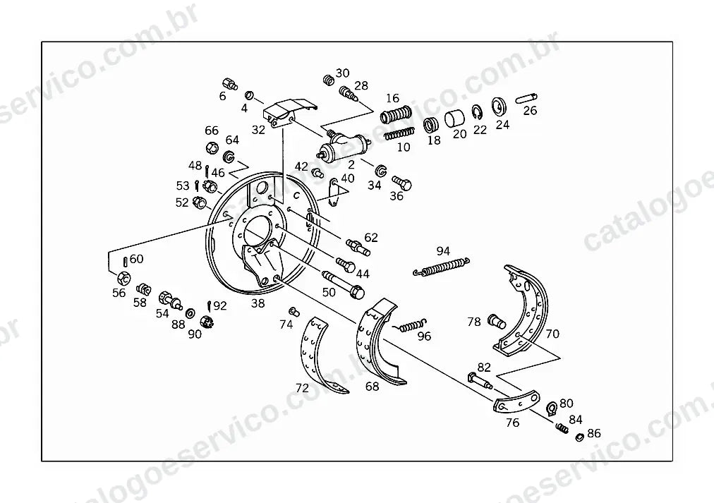 Vista explodida do Catálogo de Peças Mercedes-Benz L 312 (4)