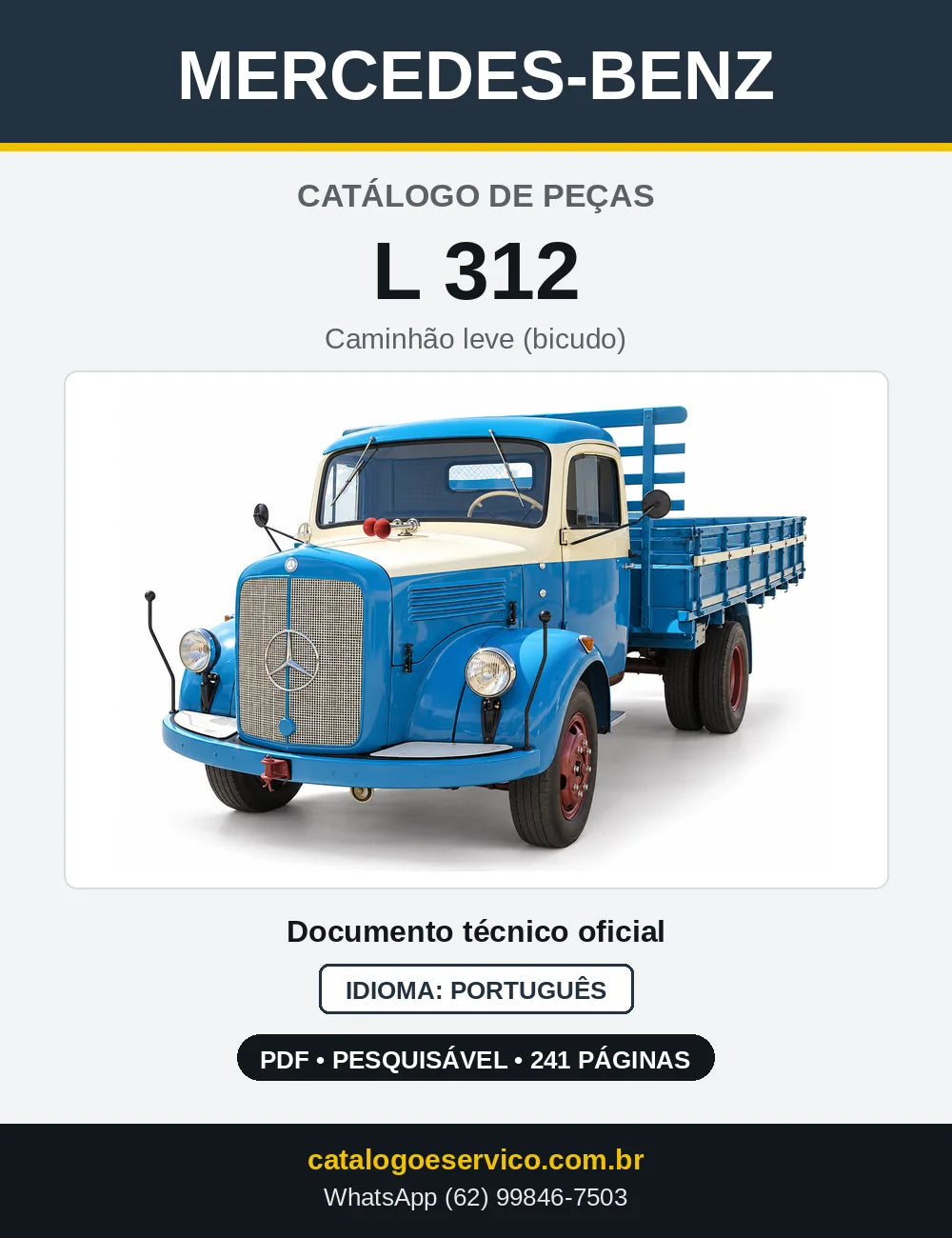 Capa do Catálogo de Peças Mercedes-Benz L 312