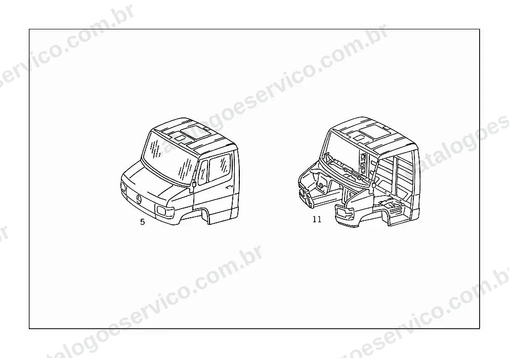 Vista explodida do Catálogo de Peças Mercedes-Benz L 710 D (3)