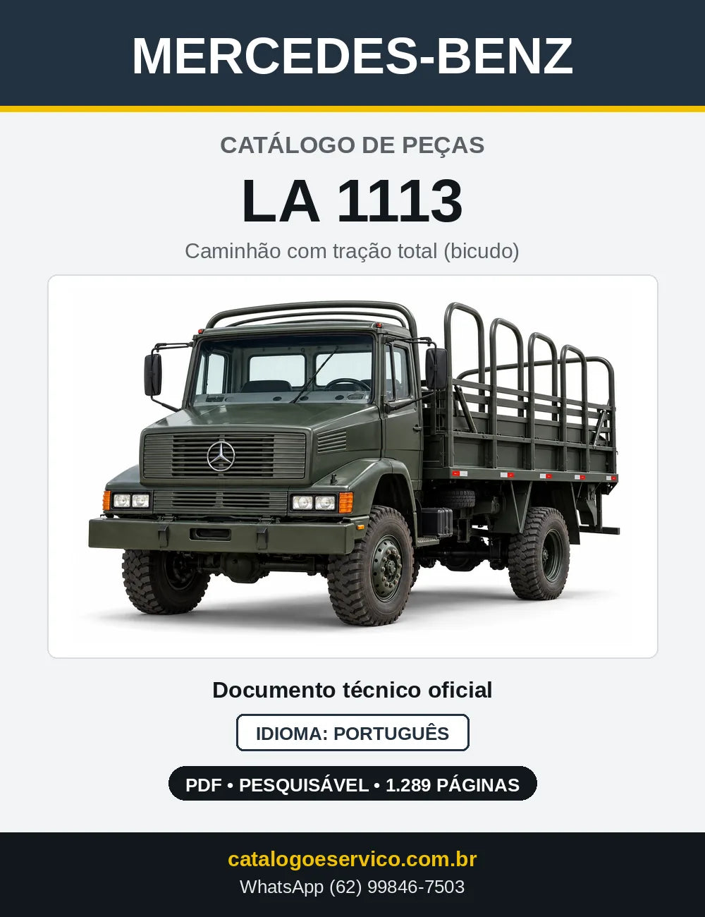 Capa do Catálogo de Peças Mercedes-Benz LA 1113