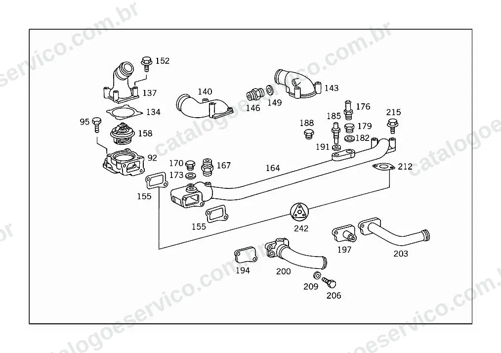 Vista explodida do Catálogo de Peças Mercedes-Benz LK 1114 (versão Argentina) (1)