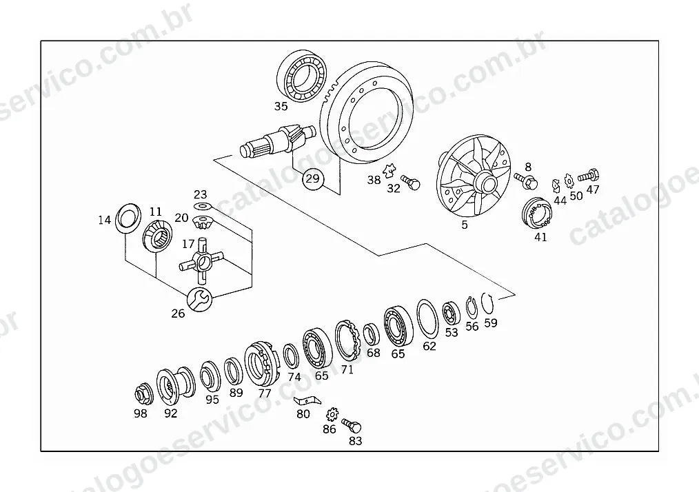 Vista explodida do Catálogo de Peças Mercedes-Benz LK 1114 (versão Argentina) (4)