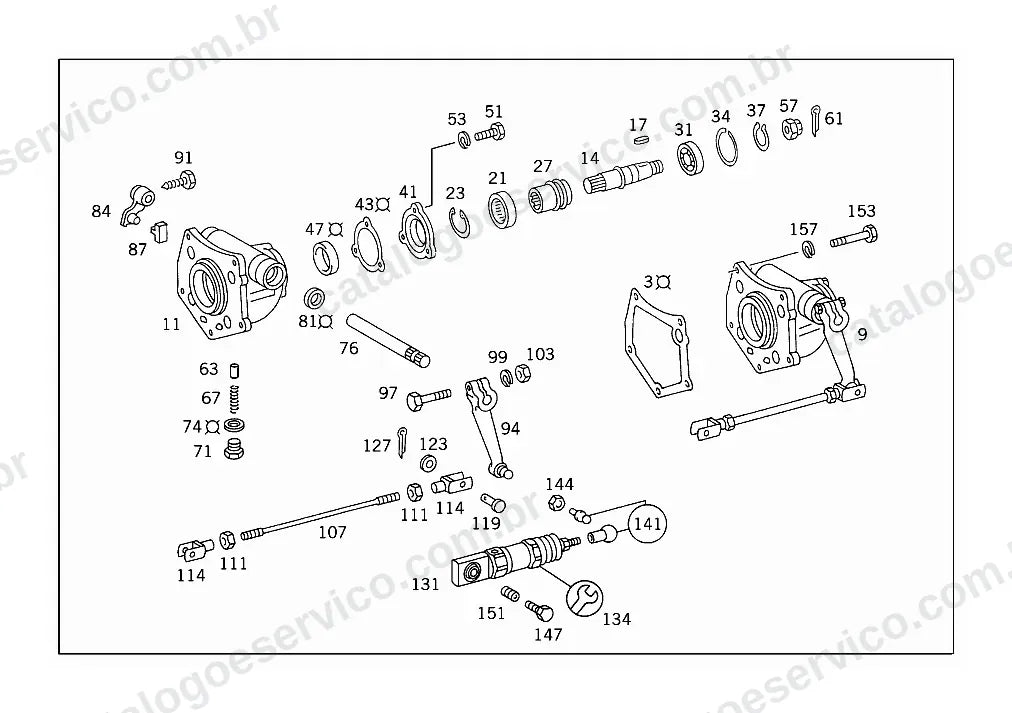 Vista explodida do Catálogo de Peças Mercedes-Benz LK 1418 (2)