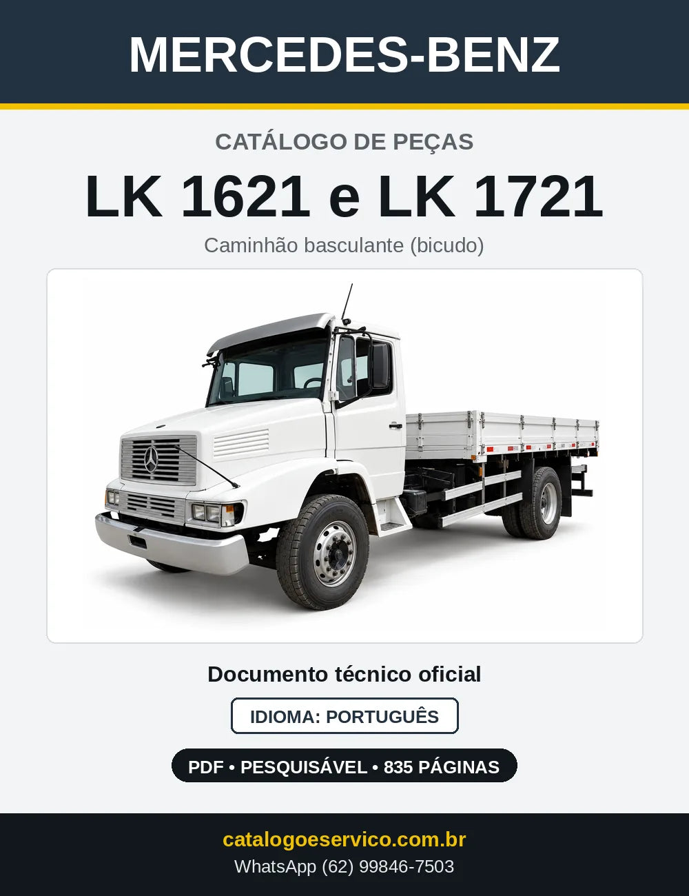 Capa do Catálogo de Peças Mercedes-Benz LK 1621 e LK 1721