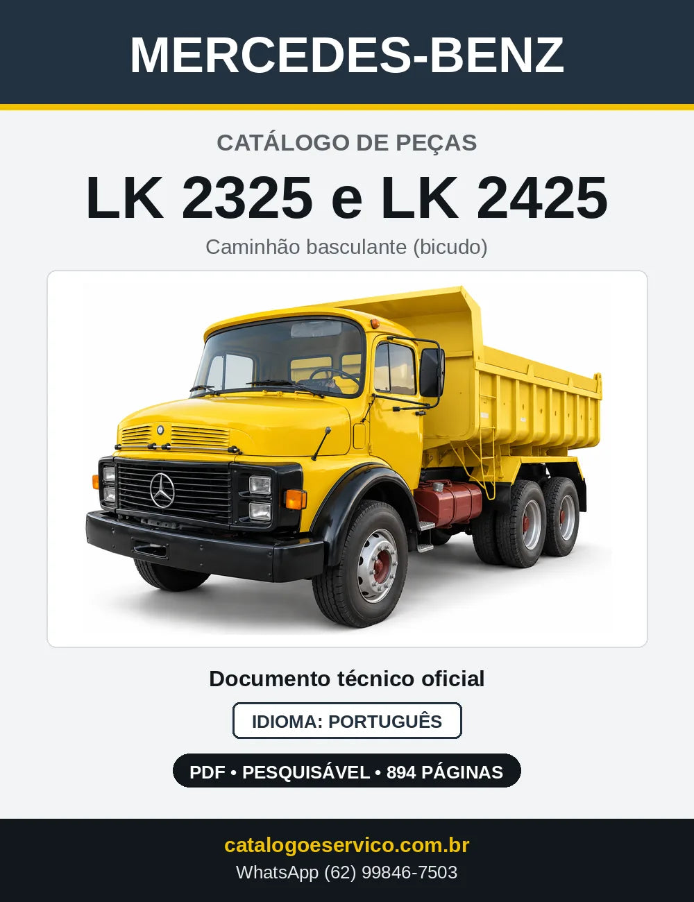 Capa do Catálogo de Peças Mercedes-Benz LK 2325 e LK 2425