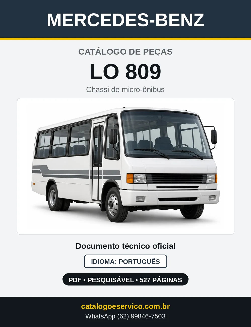 Capa do Catálogo de Peças Mercedes-Benz LO 809