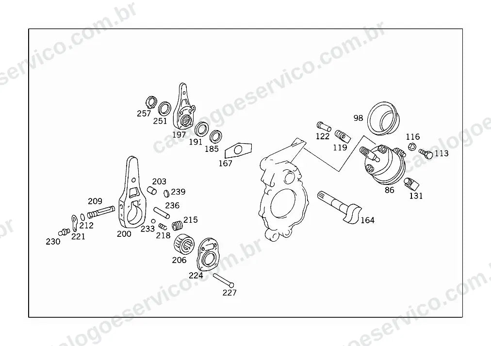 Vista explodida do Catálogo de Peças Mercedes-Benz LO 914 (versão Argentina) (3)