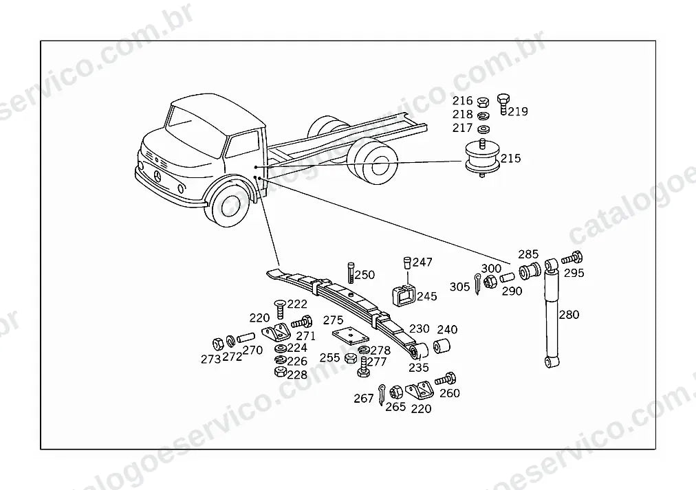 Vista explodida do Catálogo de Peças Mercedes-Benz LO 914 (versão Argentina) (4)