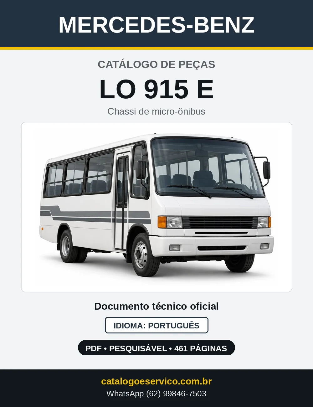 Capa do Catálogo de Peças Mercedes-Benz LO 915 E
