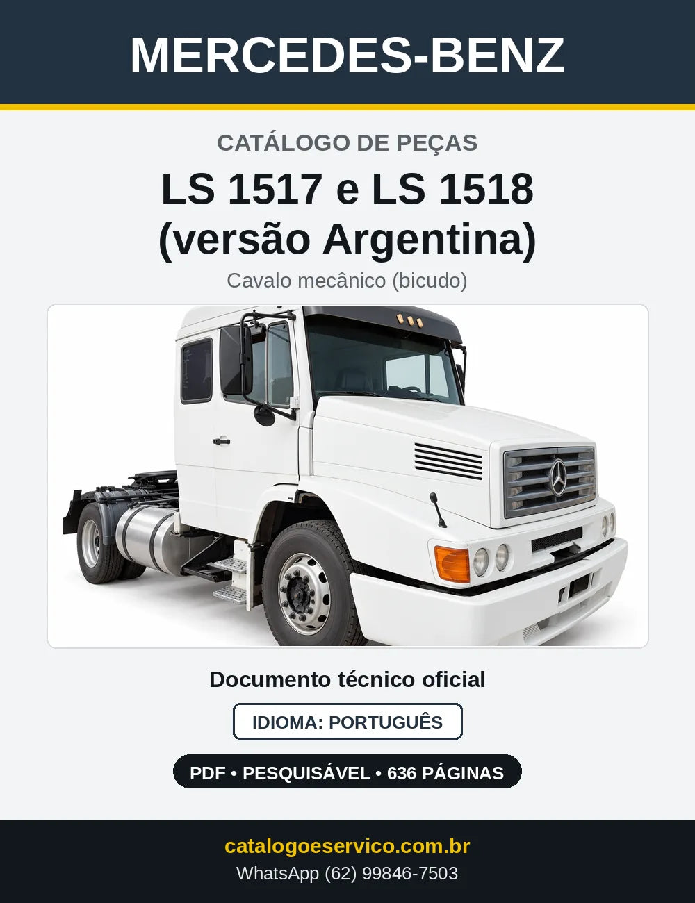 Capa do Catálogo de Peças Mercedes-Benz LS 1517 e LS 1518 (versão Argentina)