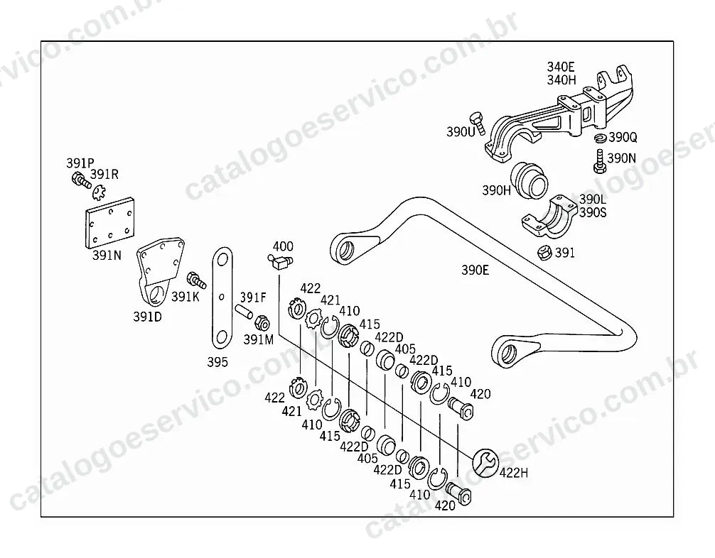 Vista explodida do Catálogo de Peças Mercedes-Benz LS 1524 e LS 1525 (4)