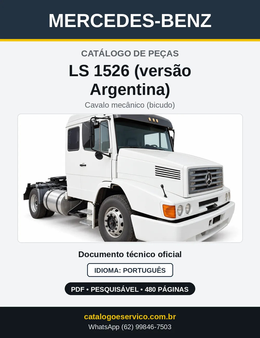 Capa do Catálogo de Peças Mercedes-Benz LS 1526 (versão Argentina)
