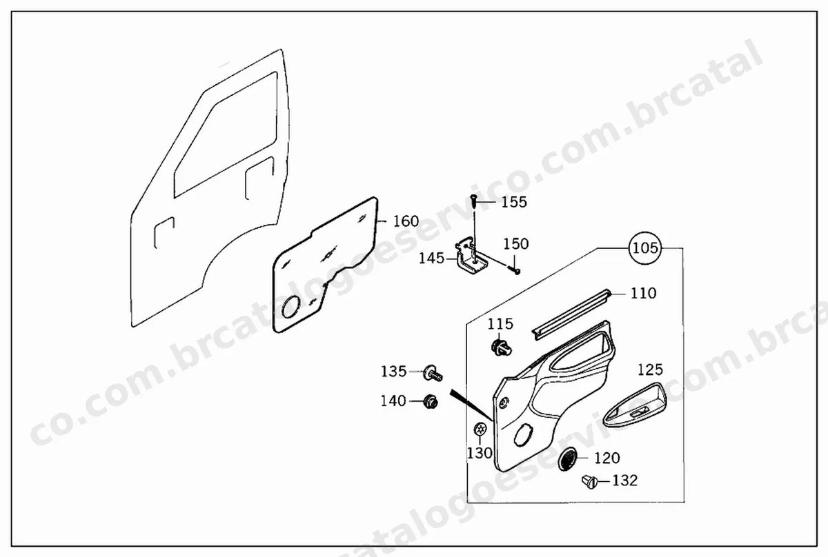 Vista explodida 3 do Catálogo de Peças Mercedes-Benz MB 100