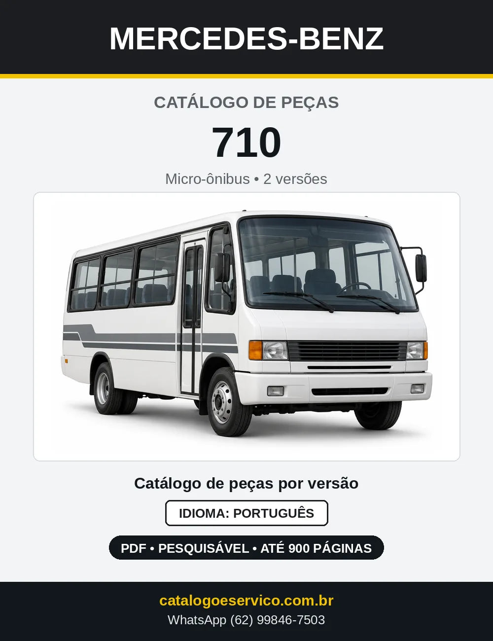 Capa do Catálogo de Peças Mercedes-Benz 710 em PDF