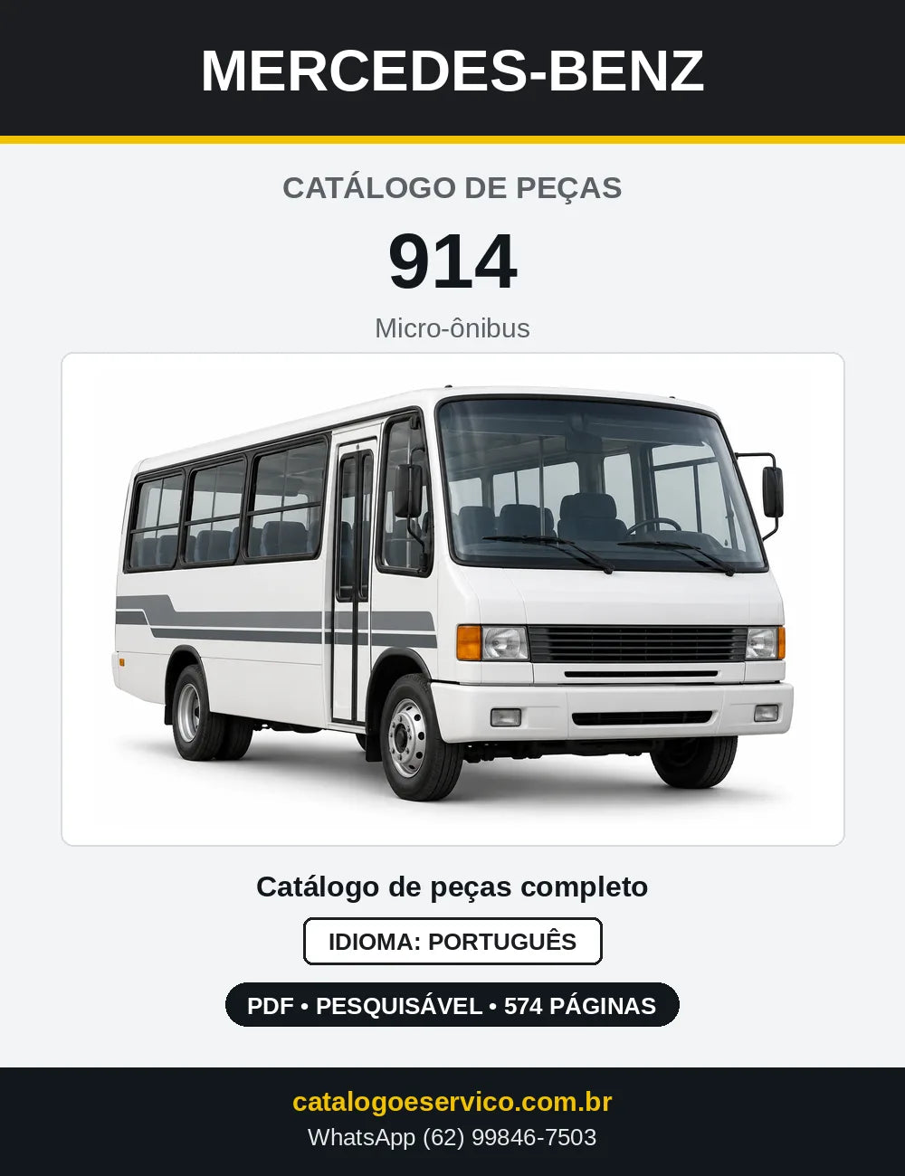 Capa do Catálogo de Peças Mercedes-Benz 914 em PDF