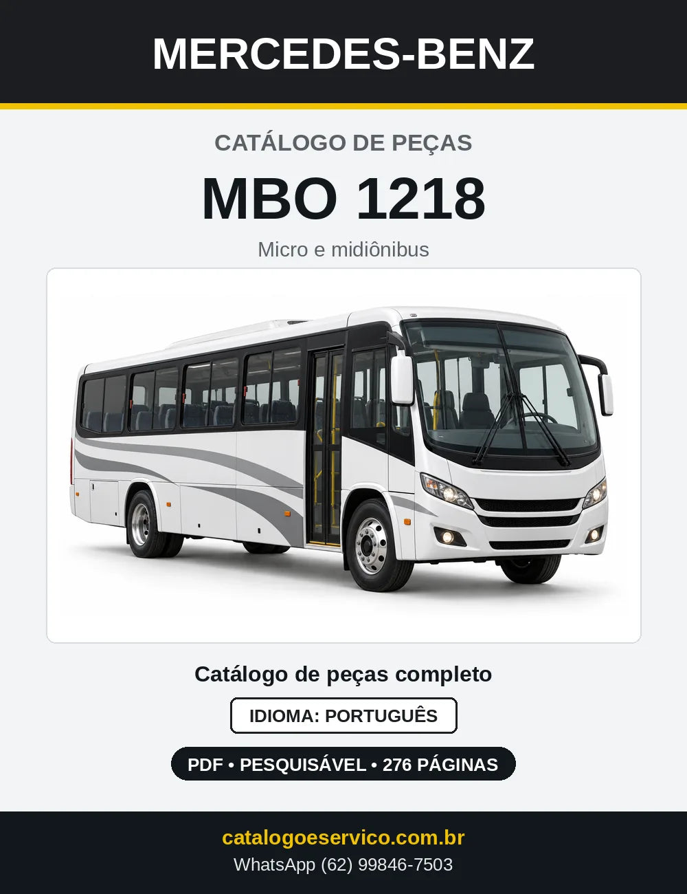 Capa do Catálogo de Peças Mercedes-Benz MBO 1218 em PDF