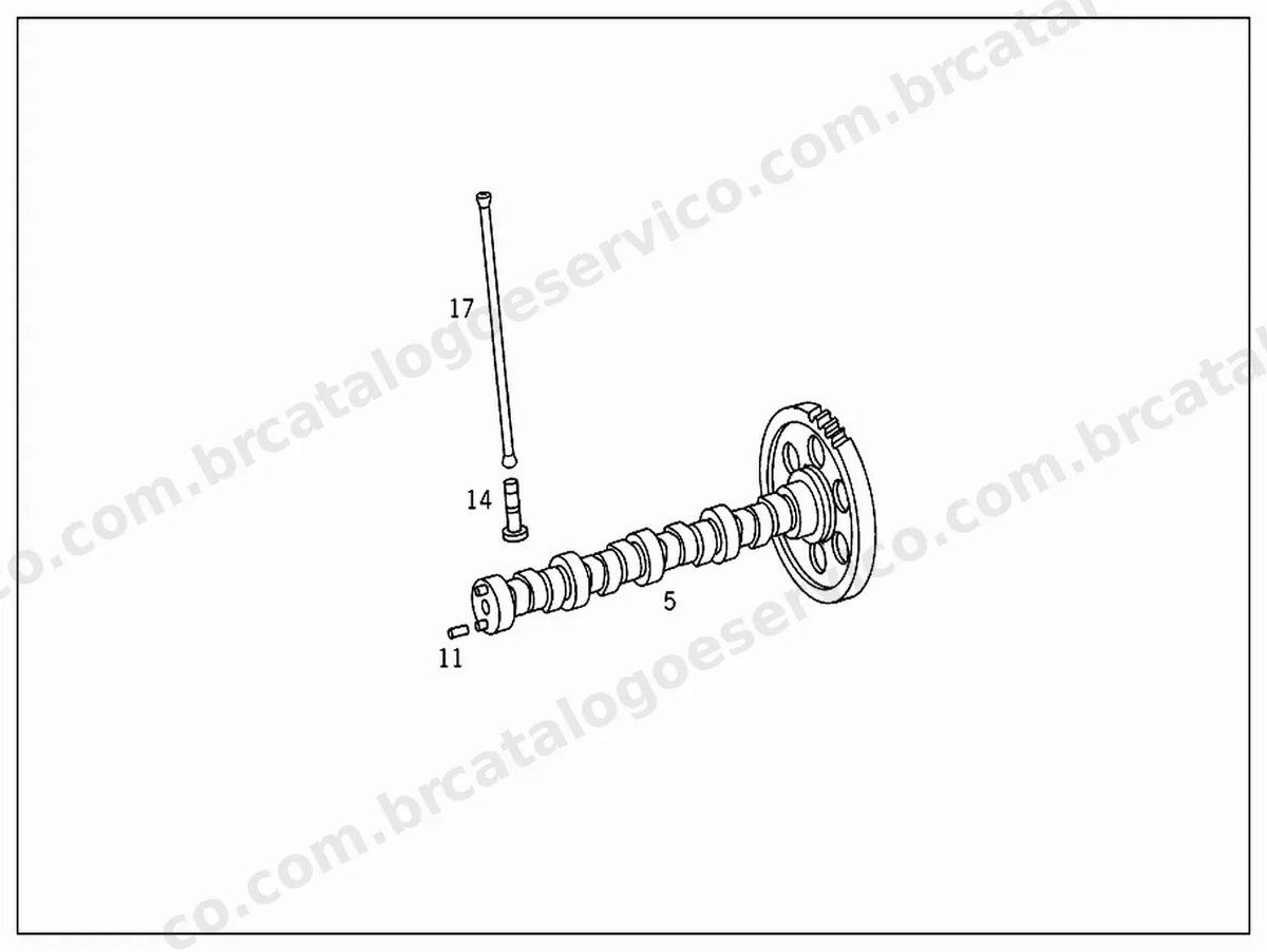 Vista explodida 3 do Catálogo de Peças Mercedes-Benz MBO 1219