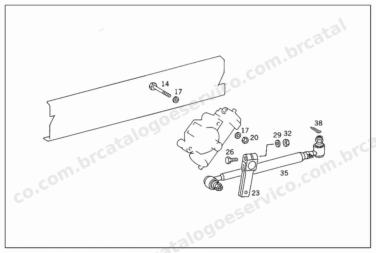 Vista explodida 3 do Catálogo de Peças Mercedes-Benz MBO 1418