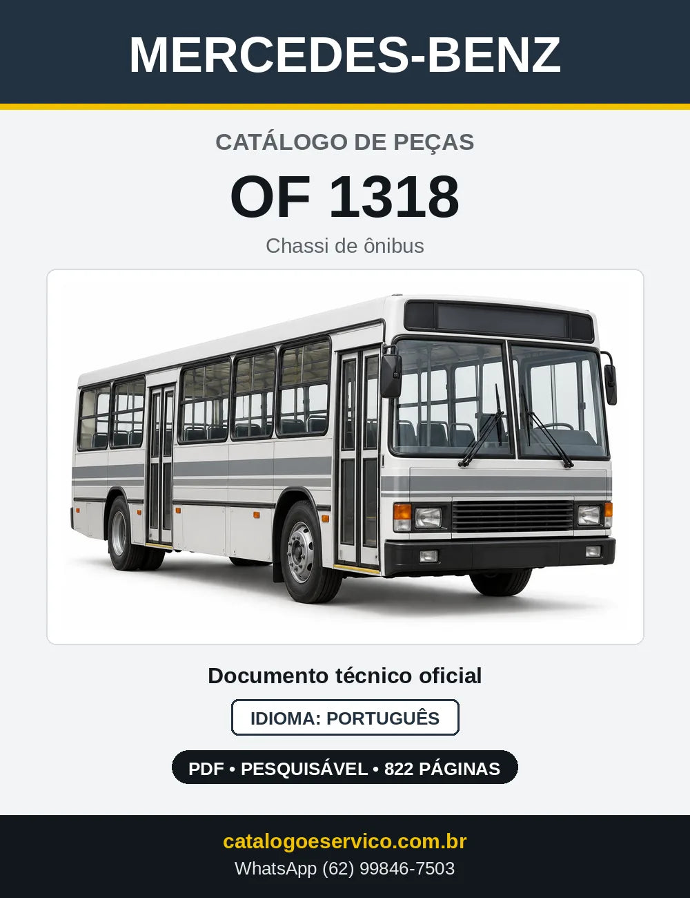 Capa do Catálogo de Peças Mercedes-Benz OF 1318