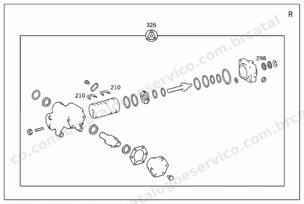 Vista explodida 4 do Catálogo de Peças Mercedes-Benz O 1017