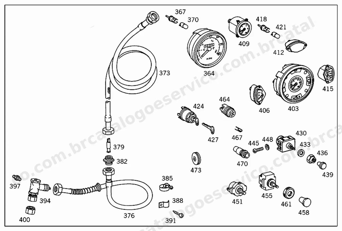 Vista explodida 4 do Catálogo de Peças Mercedes-Benz O 170-UE