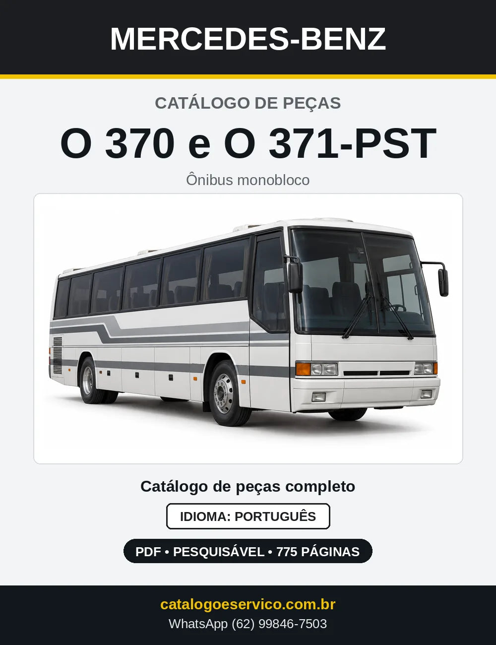 Capa do Catálogo de Peças Mercedes-Benz O 370 e O 371-PST em PDF
