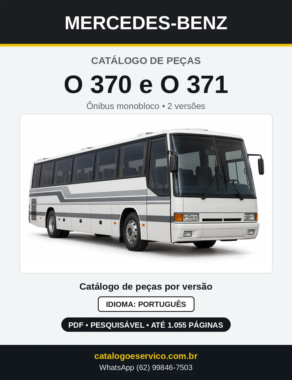 Capa do Catálogo de Peças Mercedes-Benz O 370 e O 371 em PDF
