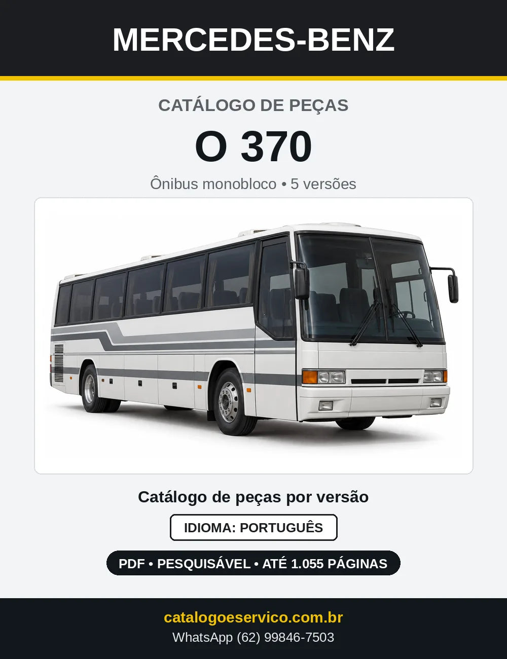 Capa do Catálogo de Peças Mercedes-Benz O 370 em PDF