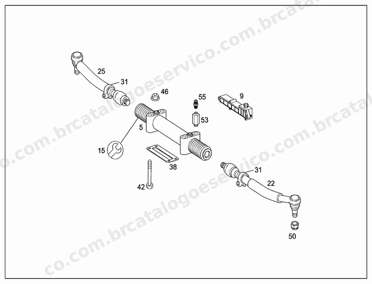 Vista explodida 1 do Catálogo de Peças Mercedes-Benz O 500 U 1826/59