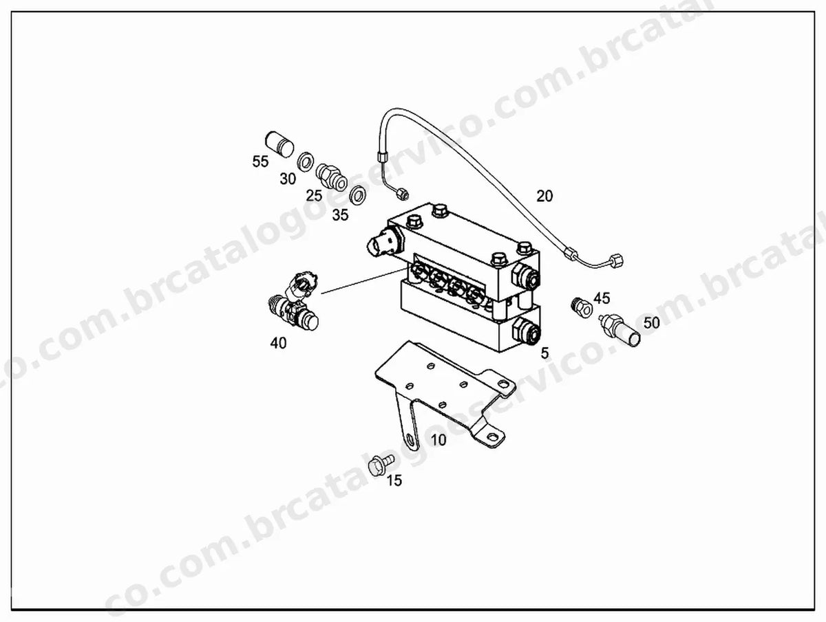 Vista explodida 4 do Catálogo de Peças Mercedes-Benz O 500 U 1826/59