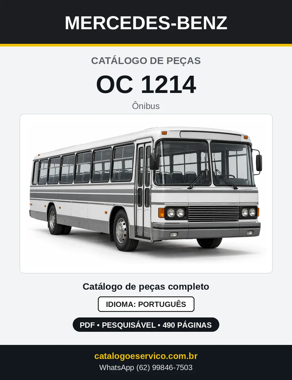 Capa do Catálogo de Peças Mercedes-Benz OC 1214 em PDF