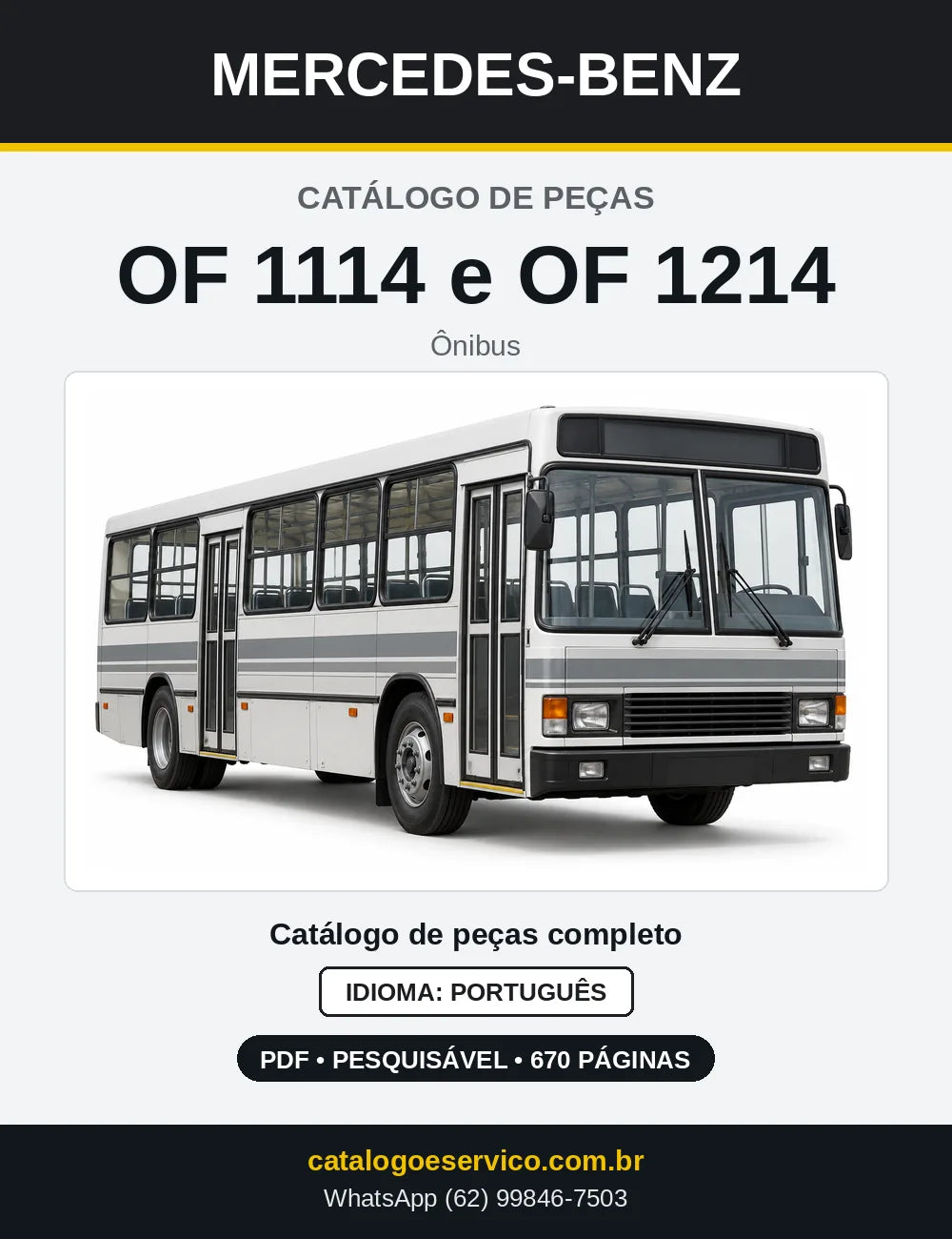 Capa do Catálogo de Peças Mercedes-Benz OF 1114 em PDF