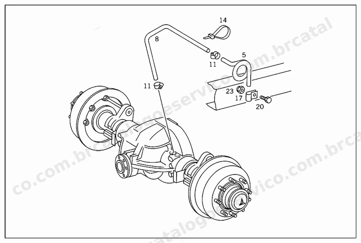 Vista explodida 2 do Catálogo de Peças Mercedes-Benz OF 1318E